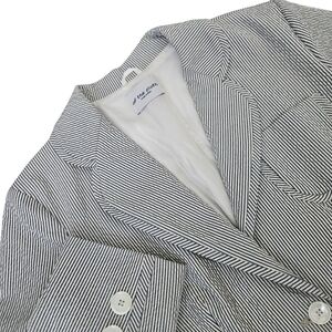 Of the Cloth Made in Italy Womens Gray White Structured Blazer No Size‎ Tag